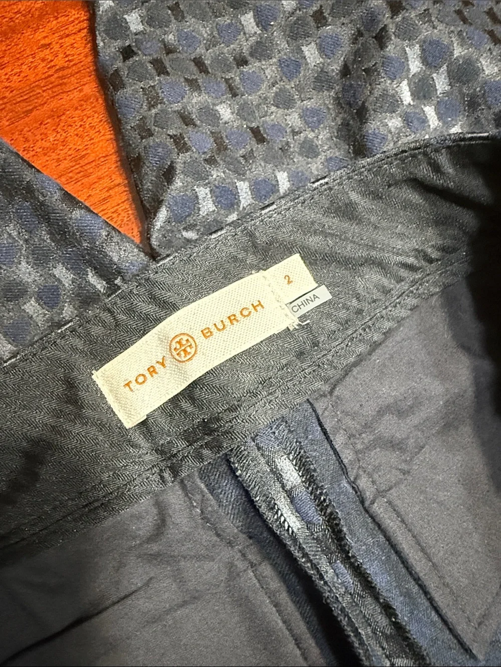LN Tory Burch cropped jacquard trousers